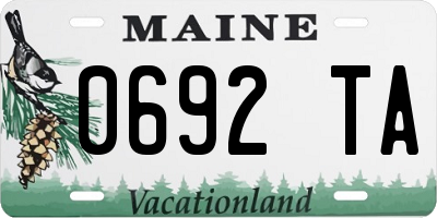 ME license plate 0692TA