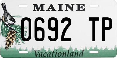 ME license plate 0692TP
