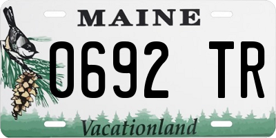 ME license plate 0692TR