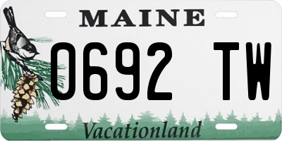 ME license plate 0692TW
