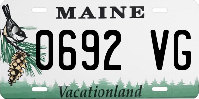 ME license plate 0692VG