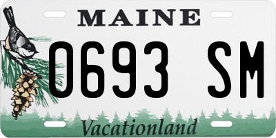 ME license plate 0693SM