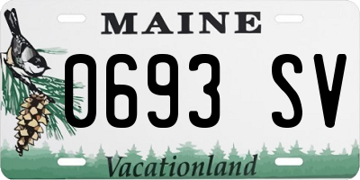 ME license plate 0693SV