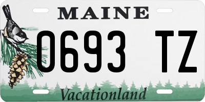 ME license plate 0693TZ