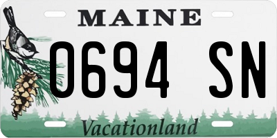 ME license plate 0694SN