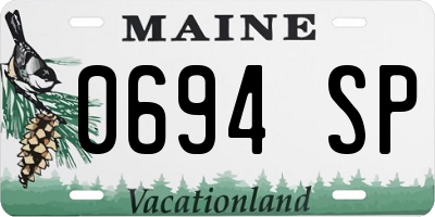 ME license plate 0694SP