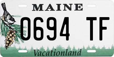 ME license plate 0694TF