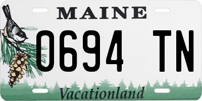 ME license plate 0694TN