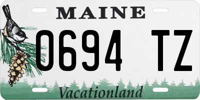 ME license plate 0694TZ