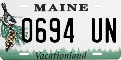 ME license plate 0694UN