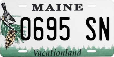 ME license plate 0695SN