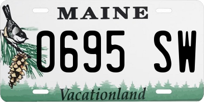 ME license plate 0695SW