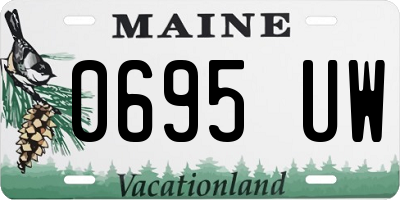 ME license plate 0695UW