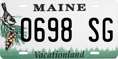 ME license plate 0698SG