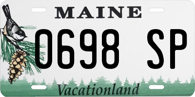 ME license plate 0698SP
