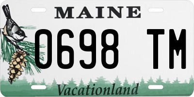ME license plate 0698TM