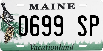 ME license plate 0699SP