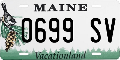 ME license plate 0699SV