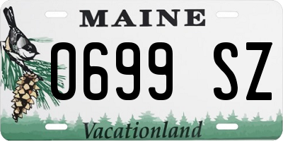 ME license plate 0699SZ