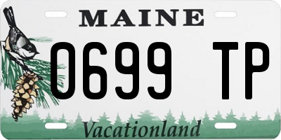 ME license plate 0699TP