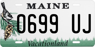 ME license plate 0699UJ