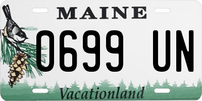 ME license plate 0699UN