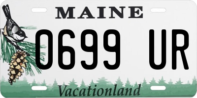 ME license plate 0699UR