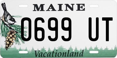 ME license plate 0699UT