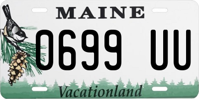 ME license plate 0699UU