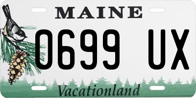 ME license plate 0699UX