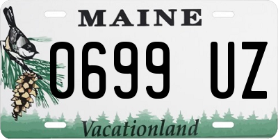 ME license plate 0699UZ