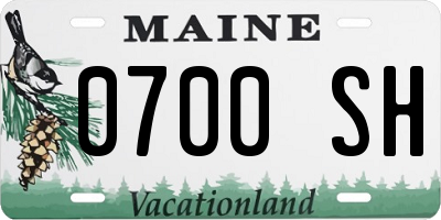 ME license plate 0700SH