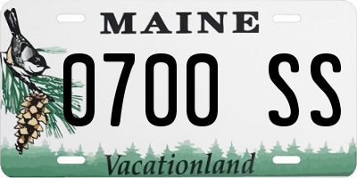 ME license plate 0700SS