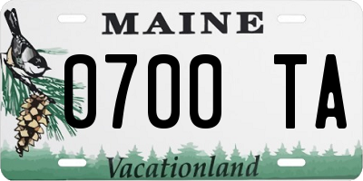 ME license plate 0700TA