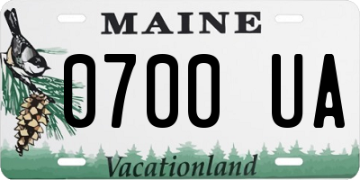 ME license plate 0700UA