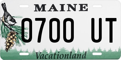 ME license plate 0700UT