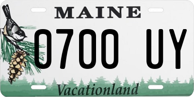 ME license plate 0700UY