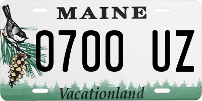 ME license plate 0700UZ