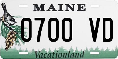 ME license plate 0700VD