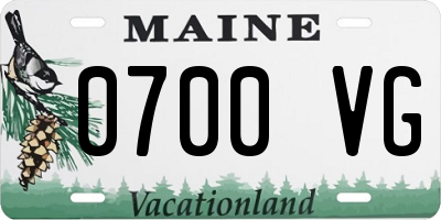ME license plate 0700VG