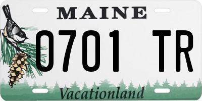 ME license plate 0701TR
