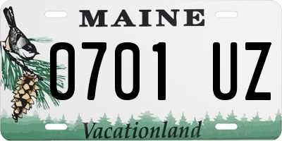 ME license plate 0701UZ