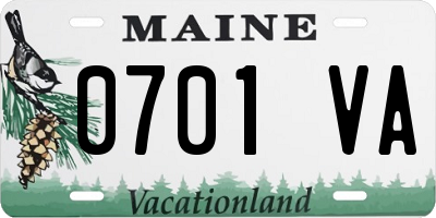 ME license plate 0701VA
