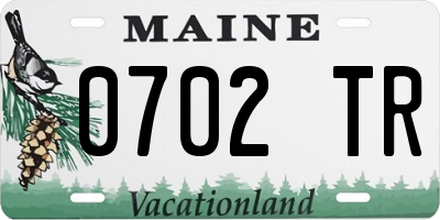 ME license plate 0702TR