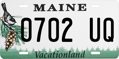 ME license plate 0702UQ