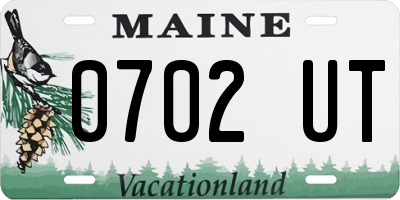 ME license plate 0702UT