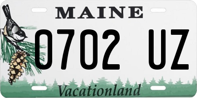 ME license plate 0702UZ