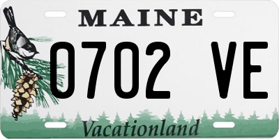 ME license plate 0702VE