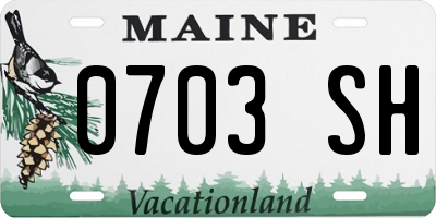 ME license plate 0703SH