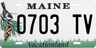 ME license plate 0703TV
